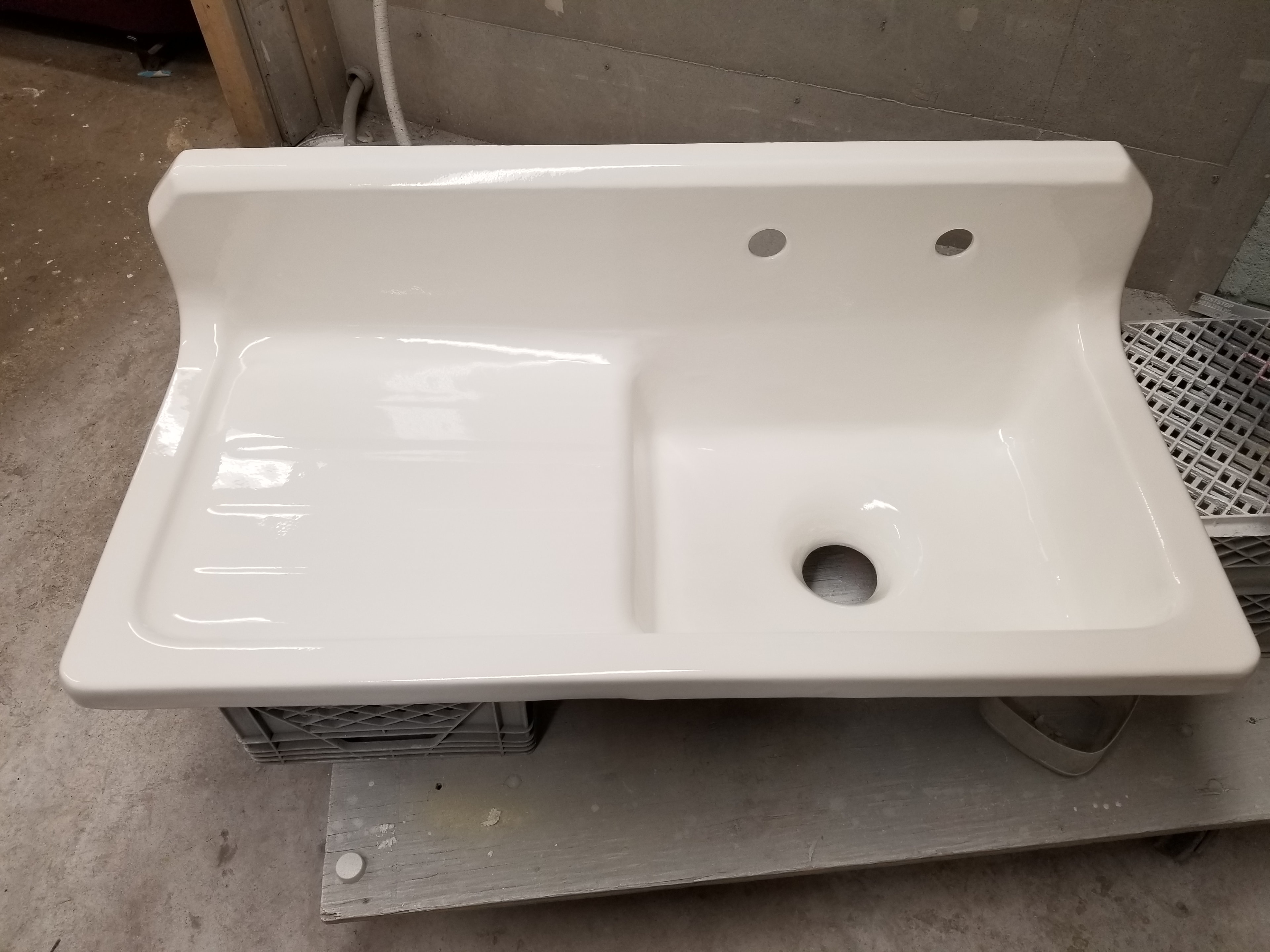 Worn Sink — Refinished White