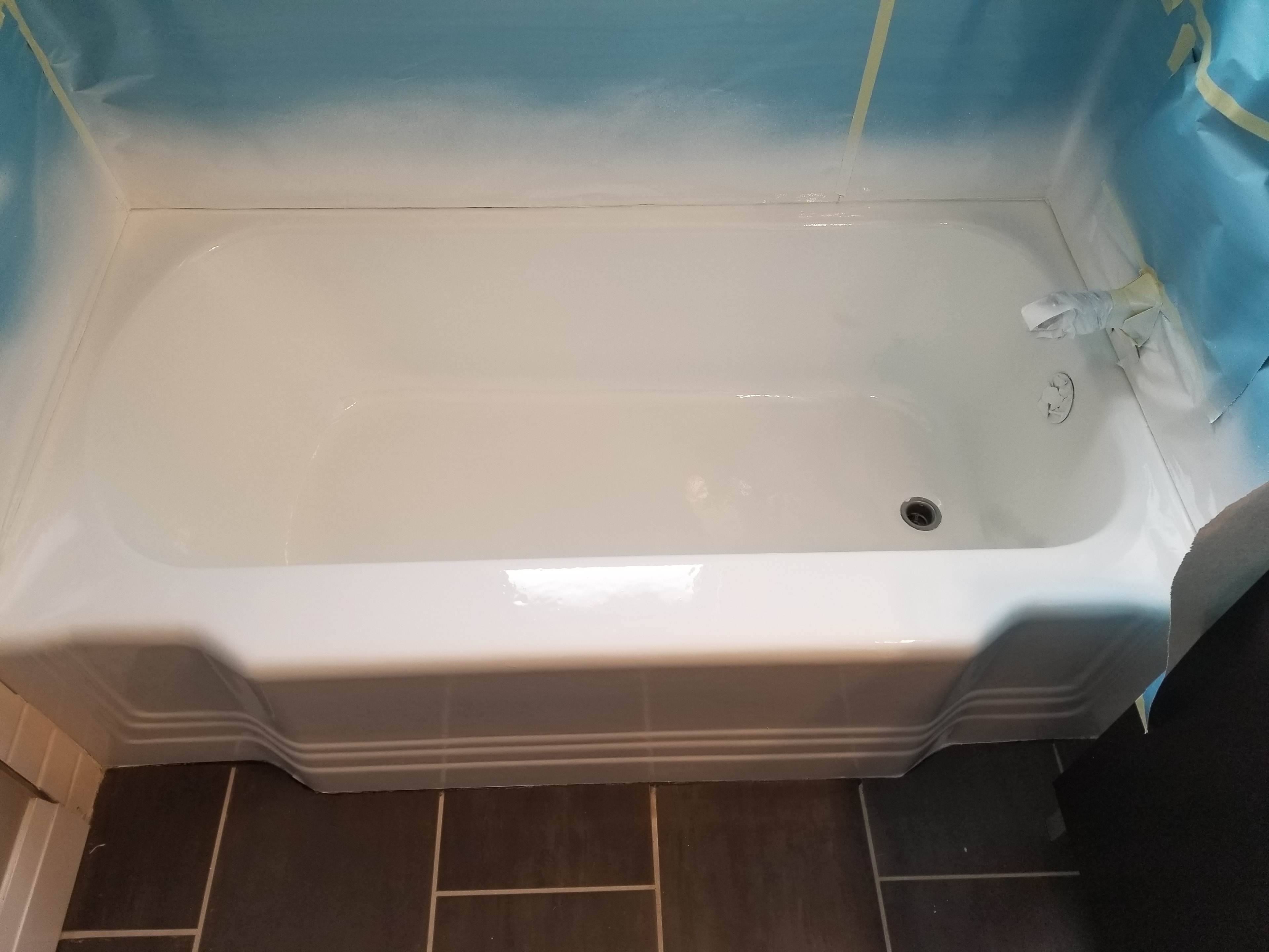 Mint Green Tub — Refinished White